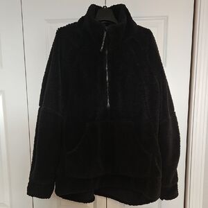 Lululemon Scuba Oversized Fleece Funnel-Neck Half Zip Black Pullover